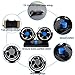 Taotuo 12V Electric Car Fan 360 Degree Rotatable 2 Speed Dual Head Car Auto Cooling Air Circulator Fan for Van SUV RV Boat Auto Vehicles Golf