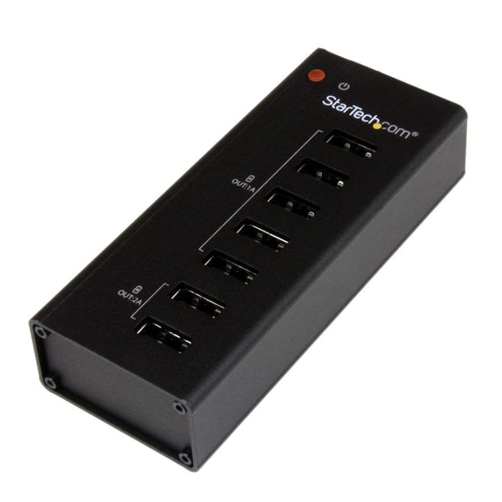 StarTech.com ST7CU35122 7 Port Dedicated USB Charging Station (5 x 1A, 2 x 2A), Standalone Multi-Port USB Charger, USB Charge Station