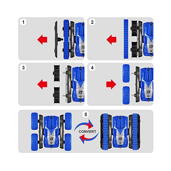 Swonuk-Remote-Control-Car-for-6-12-Years-Old-Kids-2-in-1-Tire-Switching-RC-Stunt-Car-4WD-24Ghz-Double-Sided-Tumbling-Stunt-Car-360-Flips-RC-Tracked-Vehicle-for-Boys-Girls-Gift-Blue Swonuk Remote Control Car for 6-12 Years Old Kids, 2 in 1 Tire Switching RC Stunt Car 4WD 2.4Ghz Double Sided Tumbling…