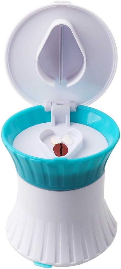 kuou LIding Pill Crusher, 3 in 1 Multifuntion Pill Cutter/Crusher/Box for Small Pills, Blue - Image 3