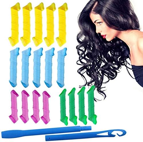 AASA Hair Rollers for Women and Girls Hair Curling Accessories for Women Parlor and Home Use Hair Curler Roller Set of 18 Pcs Multicolor Pack of 1(Rollers)