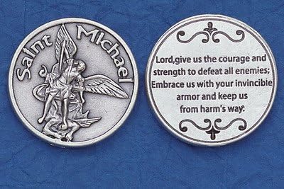 Catholic Prayer Cards St. Michael Military Pocket Coin