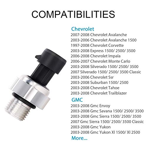 D1846A Engine Oil Pressure Sensor Switch 12677836 with Pigtail Harness