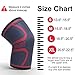Knee Compression Sleeve for Knee Pain - Men Women Sports Knee Support Brace for Running, Hiking, Weightlifting, Workout (Large, Red - Black)