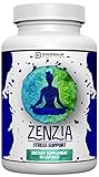 Zenzia - Mood, Stress, and Anxiety Relief Supplement - Natural Herbal Serotonin Support - Promotes Calm & Focus, Stress Reducer - With 5-HTP, Ashwagandha, GABA, & L-Theanine