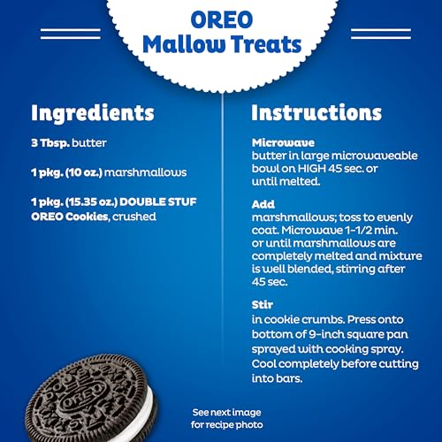 OREO DOUBLE STUF CHOCOLATE SANDWICH COOKIES, PARTY SIZE, 707G