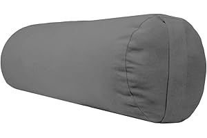 YogaAccessories Supportive Round Cotton Yoga Bolster