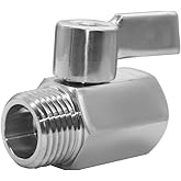 BesNPT Shut Off Valve 1/2" NPT Male x 1/2" NPT Female Ball Valve | for Water Fuel Air 316 Stainless Steel High Temperature Resistance Corrosion and Rust Resistant Easy to Install