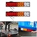 AMBOTHER 2X 20-LED Car Truck LED Trailer Tail Lights Turn Signal Reverse Brake Light, Stop Rear Flash Light Lamp, DC12V Red-Amber-White, Waterproof IP65 (Pack of 2)