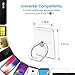 Transparent Cell Phone Ring Holder, Adjustable 360 Degree Rotation and 180°Flip Finger Ring Stand, iPhone and iPad tablet Ring Holder (5 Pack Mix color)