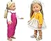 2 Sets Rose Red Clothes Clothing Rompers Outfits for 16-18 Inches American Girl Doll