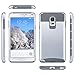 ULAK Note 4 Case, Galaxy Note 4 Case, Knox Armor Slim Dual Layer Protection Hard Back Cover Shock Absorbent TPU Bumper Case for Samsung Galaxy Note 4 (5.7 inch) Silver+Gray