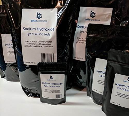 Sodium Hydroxide - Pure - Food Grade (Caustic Soda, Lye) (5 Pound)