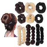 Hot Buns 2Pcs/set(1 large 1 small) Hair Elegant Magic Style Bun Maker 3 Colors (Beige)