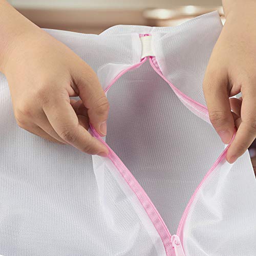 image for Fu Store Mesh Laundry Bag, Set of 5 Pack-1 Extra Large,1 Large,1 Mediu