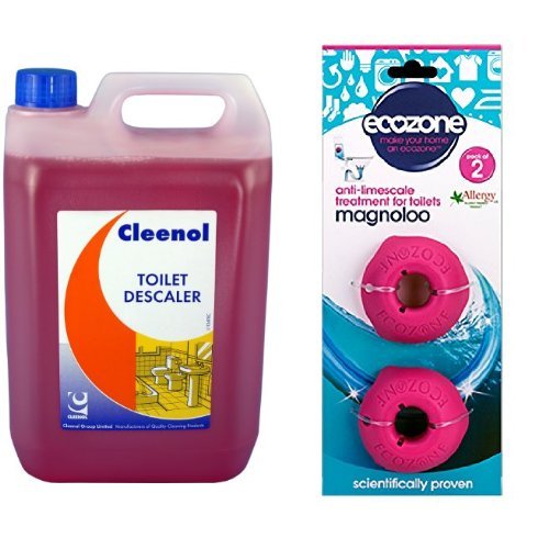 Buy Cleenol 082952X5 Toilet Descaler and Ecozone Magnoloo Anti Limescale For Toilets, Removes