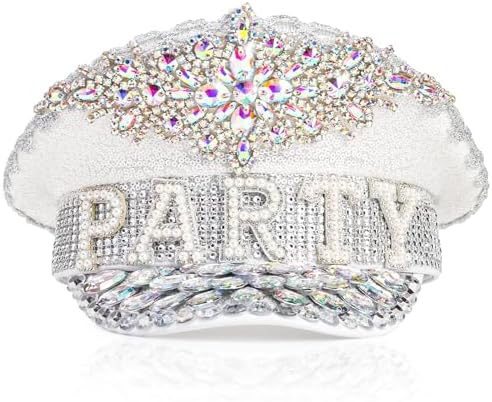 Amazon.com: Sparkling Diamond Bride Hat Wedding Props White  display picture 3