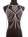 Fine Fashion Boderier Retro Bikini Bralette Chain Harness Necklace Crossover Body Chain For Women (Rose Gold)