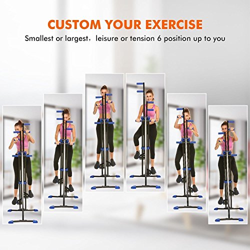 Fashine Vertical Climber 2 In 1 Folding Climbing Exercise Machine Total Body Workout Steper Fitness Stair Cardio, 350 lbs Capacity