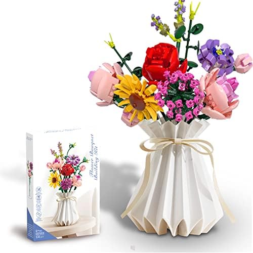 Lego Hibiscus Orchid Flower Building Kit, Plant Botanical Bonsai