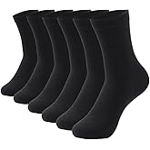 HHX YONLEE Crew Socks for Men & Women – Size 6-9 10-13, Soft Cotton Blend, Seamless Toe, Breathable Unisex Mid-Calf Socks