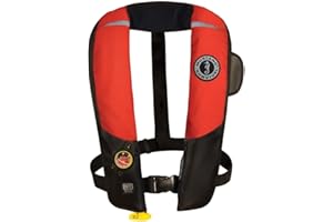 Mustang Survival Corp Inflatable PFD with HIT (Auto Hydrostatic) and Bright Fluorescent Inflation Cell