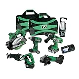Hitachi KC18DG6L 18-Volt Lithium-Ion Tool Combo Kit, 6-Piece  (Discontinued by Manufacturer)