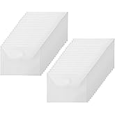 YESSART 4x6 Plastic Envelopes Hook Loop Closure Coupon Receipt Storage Holder 40 Pack