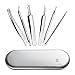 Achaiacn Blackhead Remover Kit, Professional Dermatologist Grade 6 Pieces Comedone Extractor Tool Set for Treating Blackhead, Whitehead, Facial Acne