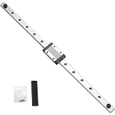 350mm MGN12 Linear Rail Guide with MGN12H Stainless Steel Black Carriage Block for DIY 3D Printer and Machines(Type H,350 mm)