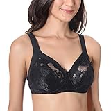 Delimira Women's Wireless Plus Size No Padding Floral Lace Comfortable Bra