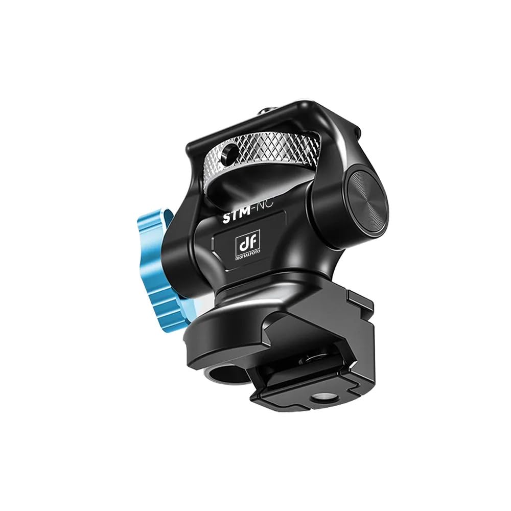 DFCINE Camera Monitor Mount with Nato Clamp| Swivel and Tilt Adjustable Mount with NATO Rail Clamp. Universal 1/4” Screw, Up to 4.5kg Payload, Adjustable with for 5" and 7" Monitors.(STM-NC)