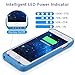 Battery Charger Case for Apple Iphone 6 Plus/Ihphone 6s plus 5.5 Inch 4000mah Battery Extender Case by ISAKO Built-in Media Holder Retail Package (Blue)