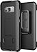 Galaxy S8 Belt Clip Holster Case (Secure-fit) DuraClip Combo by Encased (Samsung Galaxy S8) (Smooth Black)