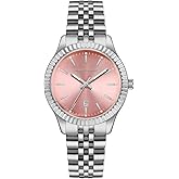 Roberto Marino RM9381 Women’s Watch – Stainless Steel, Japanese Quartz, Pink Dial, 3ATM Water Resistant