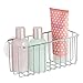 iDesign Rondo Metal Wire Suction Bathroom Shower Caddy Rectangular Basket for Shampoo, Conditioner, Soap, Creams, Towels, Razors, Loofahs, 4