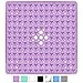 Yimobra Square Bath Shower Tub Mat for Bathroom, Non-Slip Suction Cups with Drain Holes, Machine Washable, Top Material, 21 x 21 Inches, Clean Purple