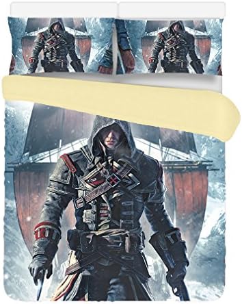 Custom Assassin's Creed 3 Piece Duvet Cover Bedding Set Queen Size 200x230CM