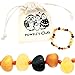 Baltic Amber Teething Bracelet/Teething Anklet For Babies, Toddlers & Kids (Unisex, Raw Unpolished Multicolor, 5.5
