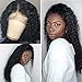 Maxine Deep Curly Human Hair Lace Front Wigs 130% Density Brazilian Virgin Curly Wave Wig with Baby Hair for Black Women 18Inch