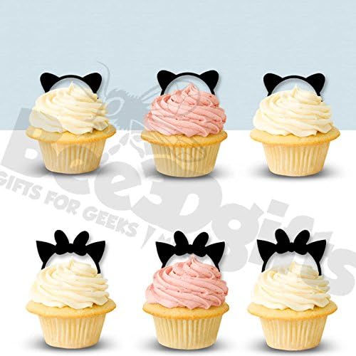 Kitty Ears Cupcake Toppers Pack of 12