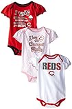 MLB Girls Infant My Team 3-Piece Onesie Set