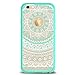 Ailun Case for iPhone 6 iPhone 6s Solid Acrylic Back Reinforced Soft TPU Frame Ultra Slim Shock Absorption Bumper Anti Scratch Fingerprint Oil Stain Back Cover Mandala MintGreen
