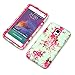 Galaxy Note 4 Case, Firefish [Shock Absorption] Soft Silicone and Hard PC Hybrid Cover [Anti-Slip] Scratch Resistant Protective Case for Samsung Galaxy Note 4 - Rose Red