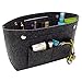 VANCORE Felt Insert Purse Organizer Handbag Cosmetic Travel Bag for Women Dark grey Small