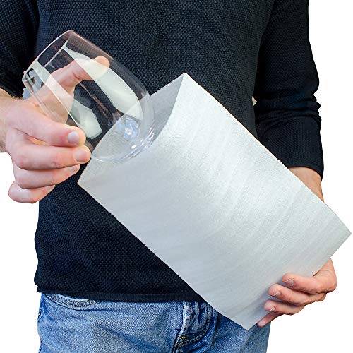 12" x 7" Foam Wrap Pouches - Cushion Wrap Pouches to Protect Glasses, Dishes, Mugs, Fragile - Alternative to Bubble Cushioning Wrap and Bubble Packing Envelopes - Packing Supplies for Moving - 50 Pack - Thumbnail 3