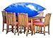 Duck Covers Elite Rectangle / Oval Patio Table & Chair Set Cover with Inflatable Airbag to Prevent Pooling, 96-Inch