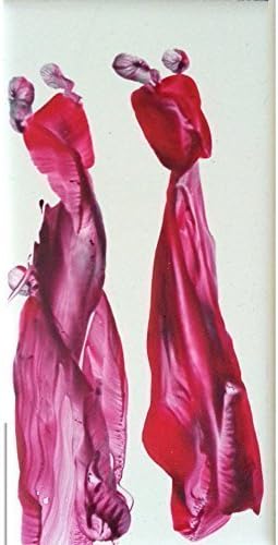 Mother and Child-Small Decorative Tile Painting of Women and Children Size-3x6- Red-Original Painting of Female Figure On Tile for Bathroom, Kitchen-2