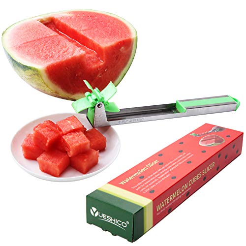 Yueshico Stainless Steel Windmill Watermelon Slicer Cutter Knife Corer Fruit Vegetable Tools Kitchen Gadgets with Melon Baller