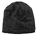 Novawo Thick Fleece Lined Stretchy Beanie Cap + Neck Warmer Set for Men Women